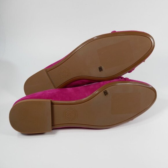 Vince Camuto Maysa Bow Ballet Flats Size 8.5 Fuchsia Pink Suede NEW $110 - Picture 9 of 10